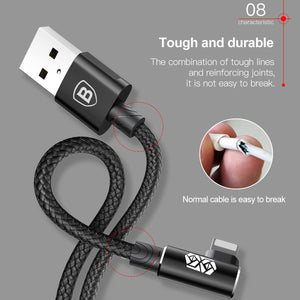 90 Degree Mobile USB Charging & Data Cable For iPhone