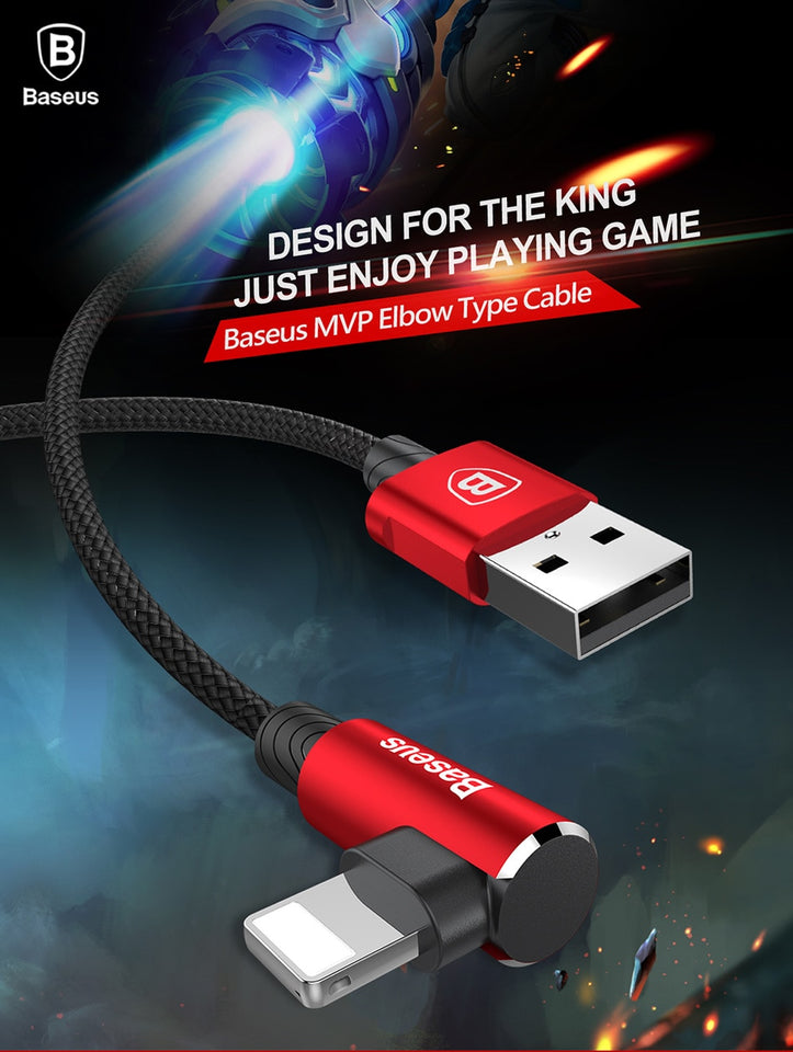 90 Degree Mobile USB Charging & Data Cable For iPhone