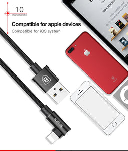 90 Degree Mobile USB Charging & Data Cable For iPhone