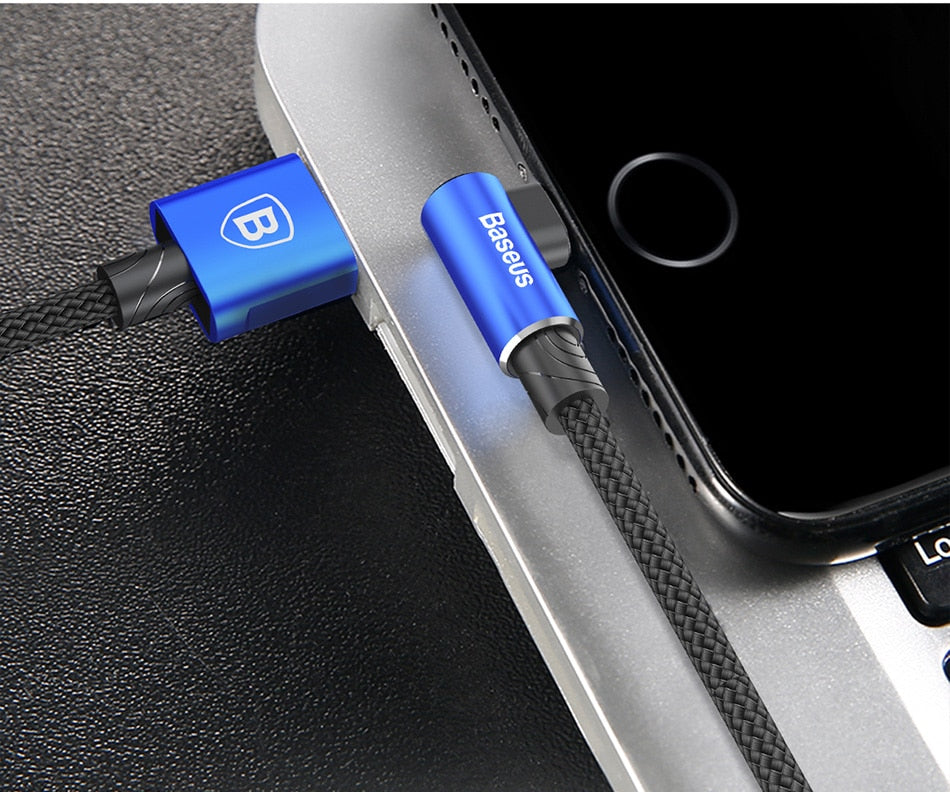 90 Degree Mobile USB Charging & Data Cable For iPhone