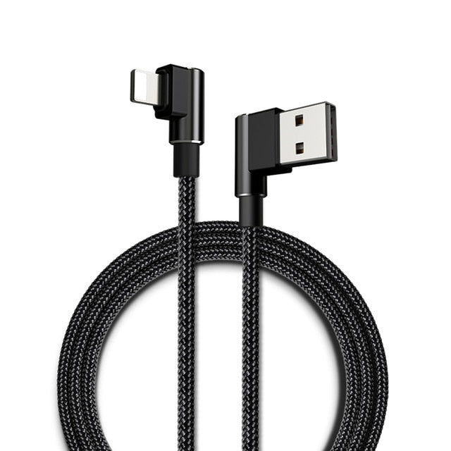 90 Degree USB Charging Data Cable for iPhone