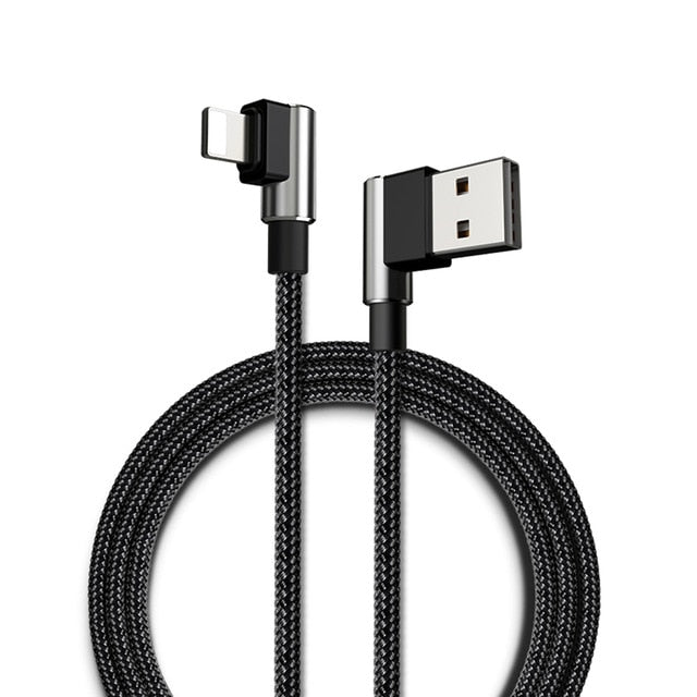 90 Degree USB Charging Data Cable for iPhone