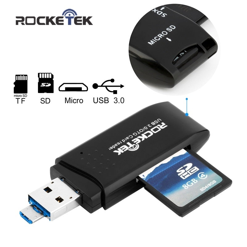 USB 3.0 2 in 1 memory otg phone card reader