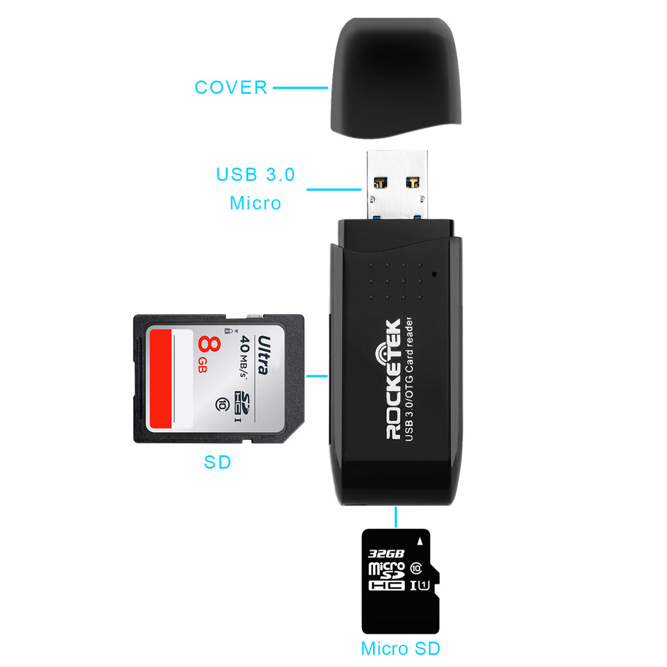 USB 3.0 2 in 1 memory otg phone card reader