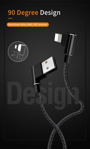 90 Degree USB Charging Data Cable for iPhone