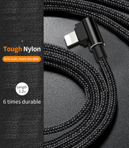 90 Degree USB Charging Data Cable for iPhone