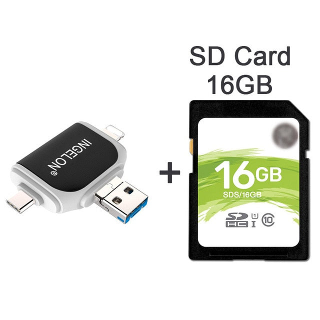 SD/Micro SD Card reader with USB & Micro USB Ports