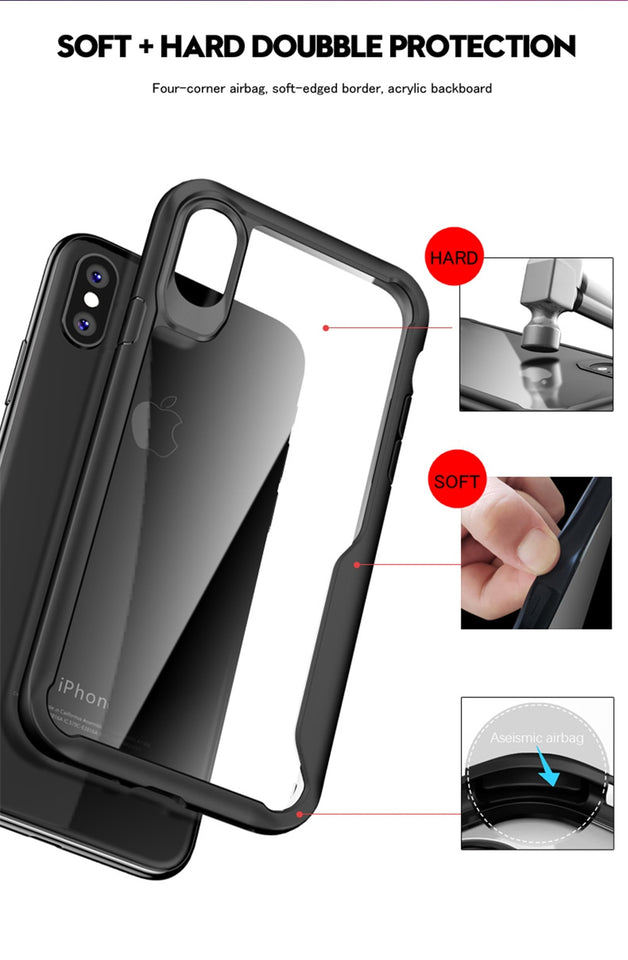 Shockproof Transparent Phone Case For Apple iPhone