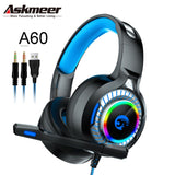 RGB LED Light Stereo Bass Gaming Headphones with Microphone