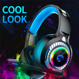 RGB LED Light Stereo Bass Gaming Headphones with Microphone