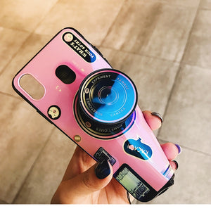 Luxury Cute Camera Phone Case With Holder For iPhone