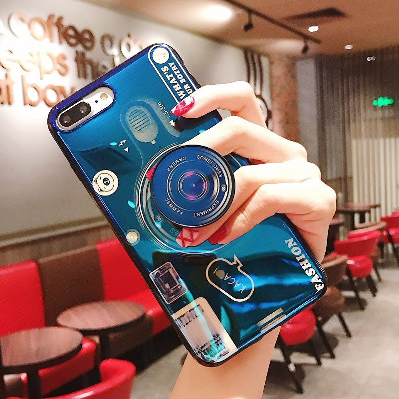 Luxury Cute Camera Phone Case With Holder For iPhone