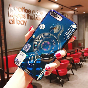 Luxury Cute Camera Phone Case With Holder For iPhone