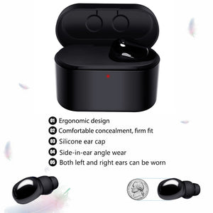 Wireless Mini Bluetooth Earphones With Single Microphone Charging Box