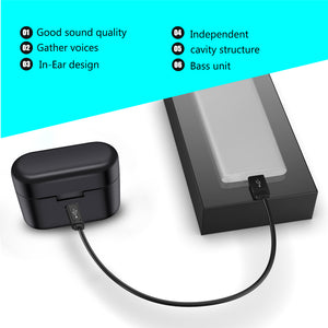 Wireless Mini Bluetooth Earphones With Single Microphone Charging Box