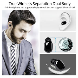 Wireless Mini Bluetooth Earphones With Single Microphone Charging Box