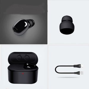 Wireless Mini Bluetooth Earphones With Single Microphone Charging Box