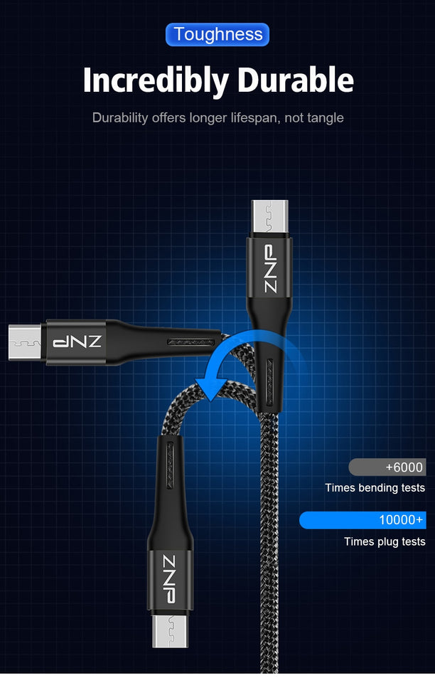 2m Micro USB Fast Charging & Data Cable