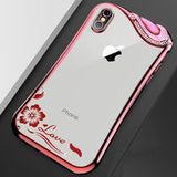 Silicone Diamond Clear Soft Phone Case For iPhone