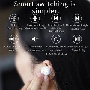 Wireless Stereo Earphone Earbuds With Mic