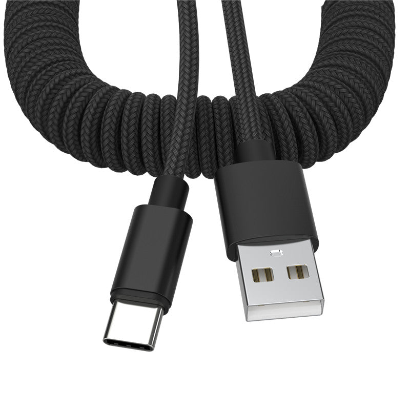 Nylon Type C, Micro USB & iphone Charging Charge Cable