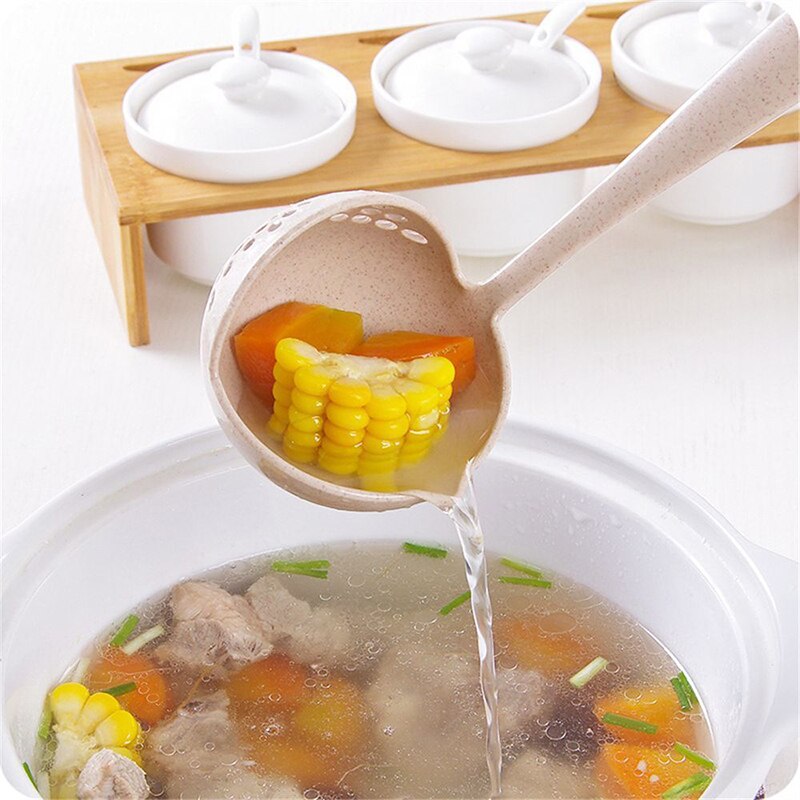 2 In 1 Long Handle Soup Spoon Cooking Tool